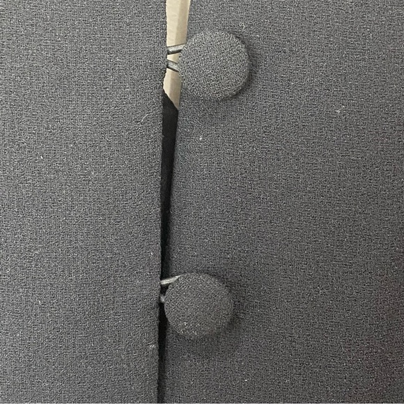 Dress The Population Lydia Dress Black Flutter Sleeve Midi Slit - Picture 7 of 12